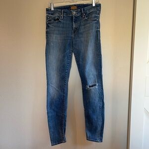 MOTHER Denim High Waisted Looker High Five Knee Hole Jeans Size 29